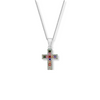 Demi Silver Cross Pendant Necklace