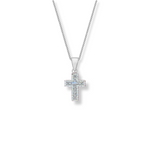 Demi Silver Cross Pendant Necklace