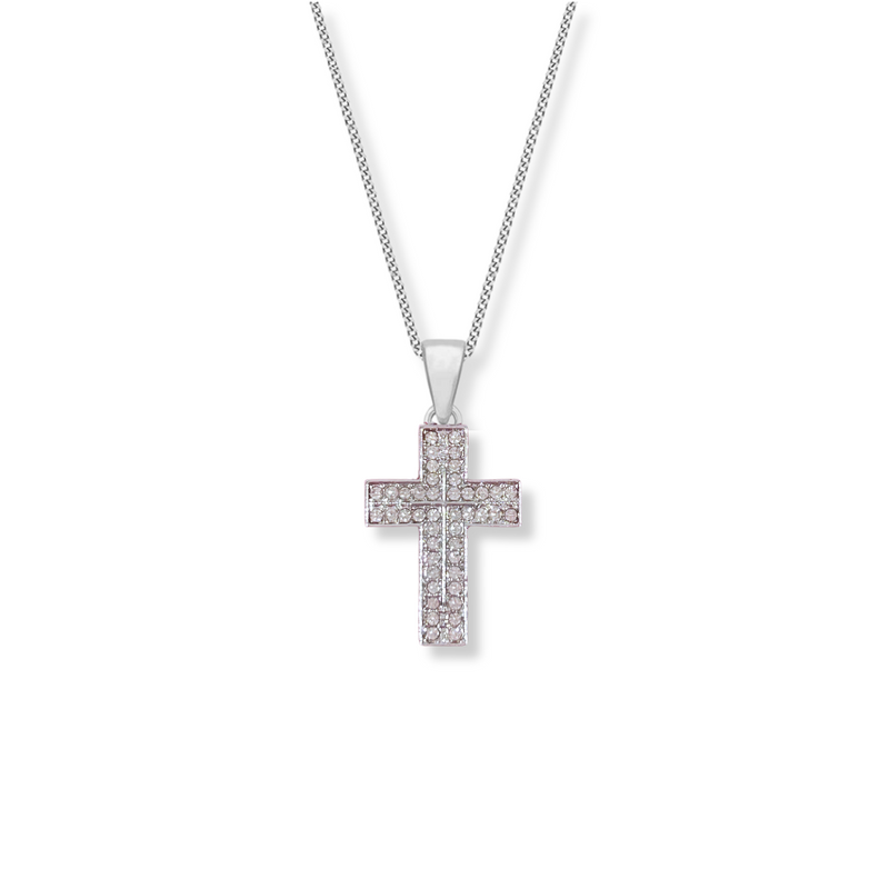 Maya Flat Cross Pendant Necklace