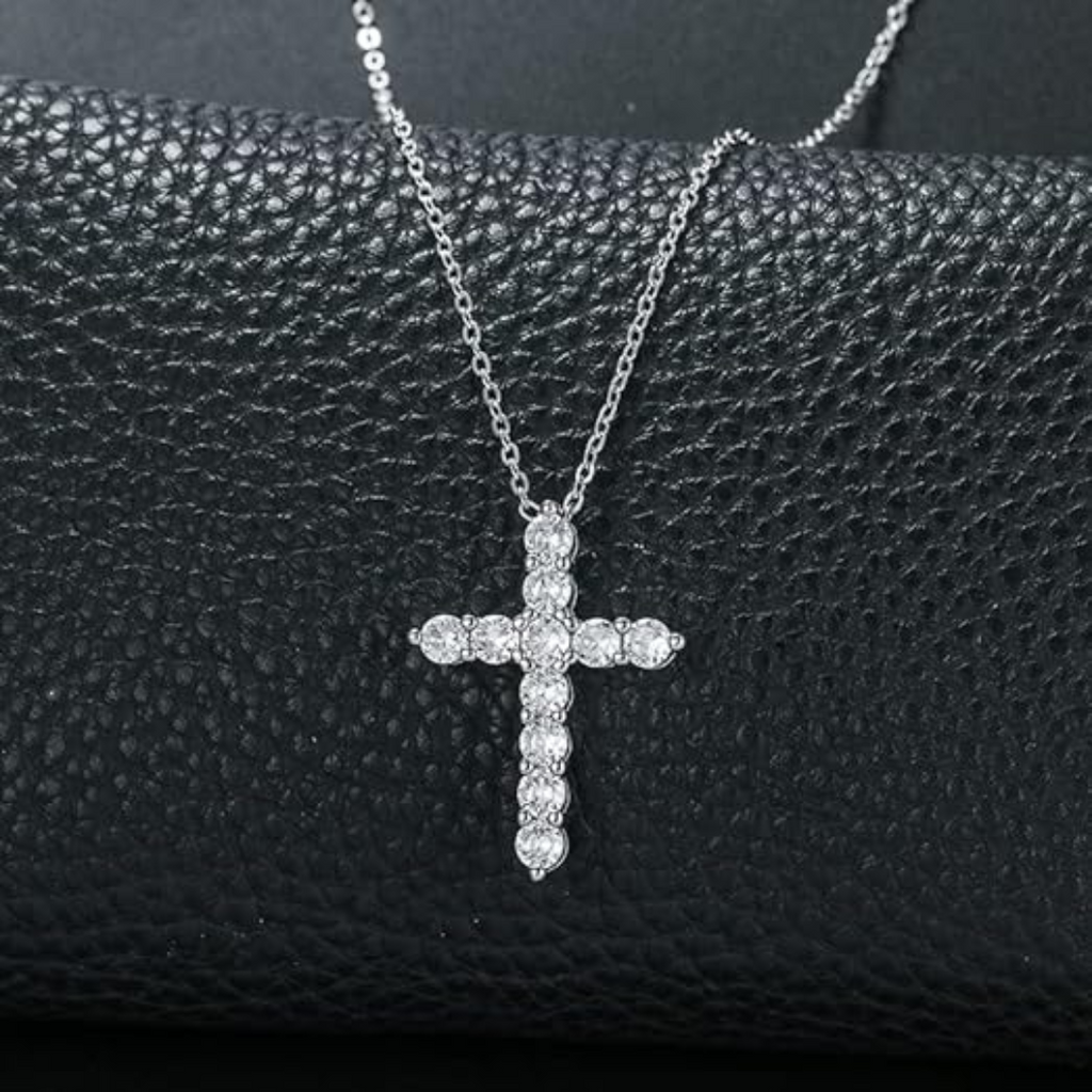 Mini Sienna Silver Cross Necklace