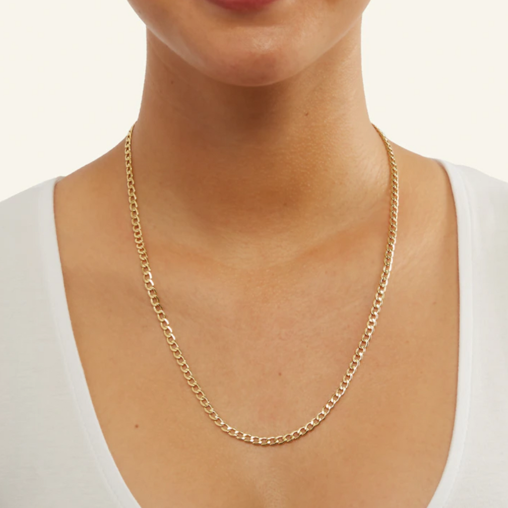 Cuban 4mm Chain Gold Necklace