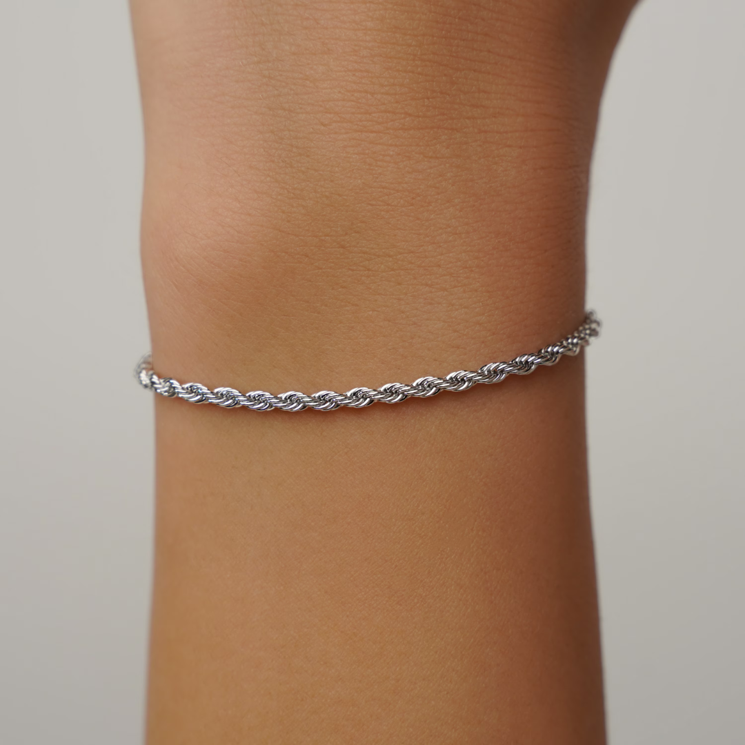 Silbernes Seilarmband