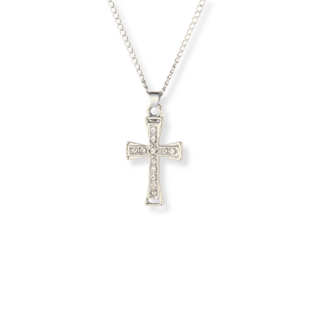 Templar Cross Zirconia Necklace