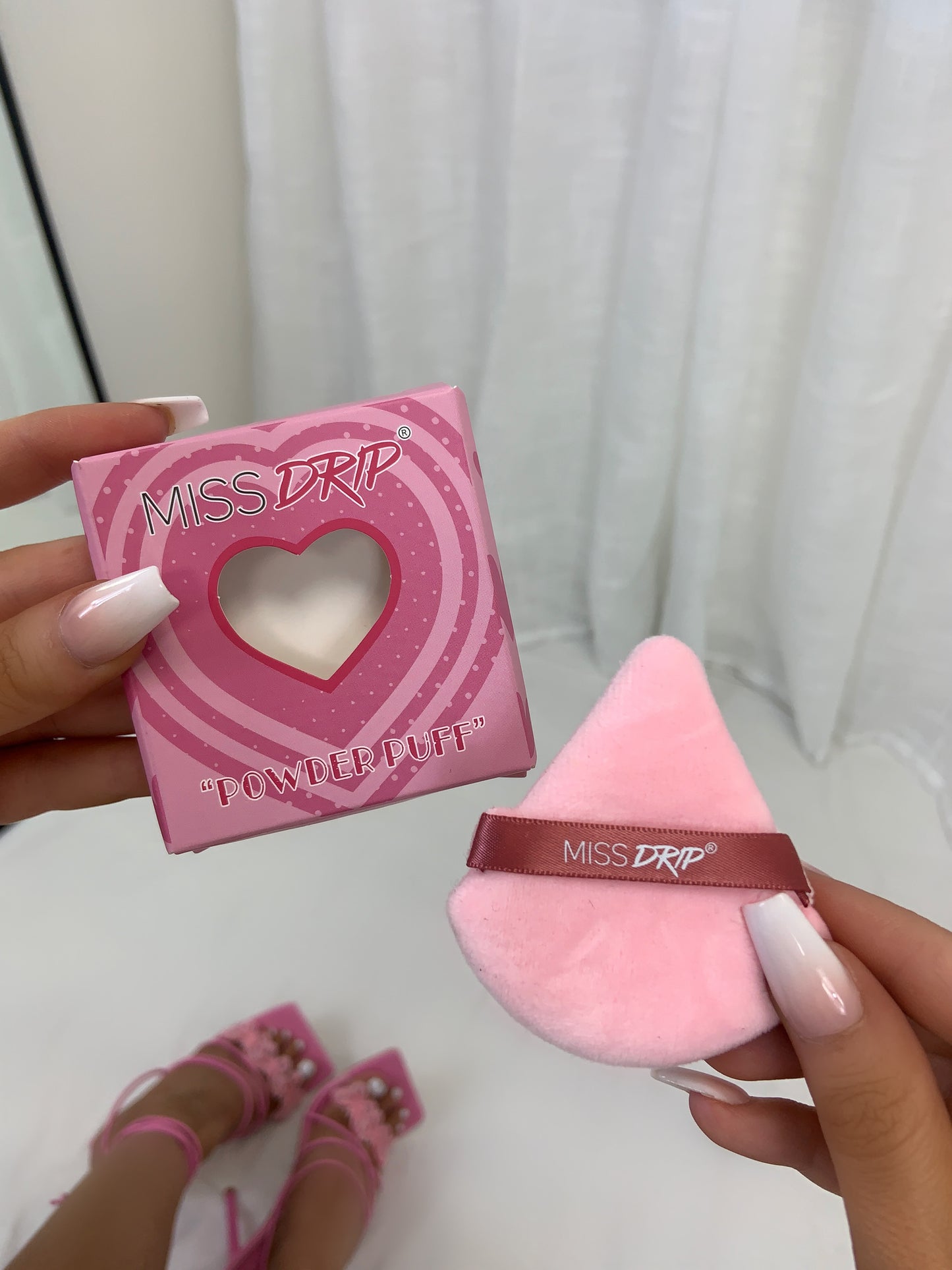 Pink Powder Puff Triangle