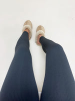 The Camilla High Waisted Thick Ribbed Leggings