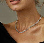 Cuban 8mm Chain Silver Necklace