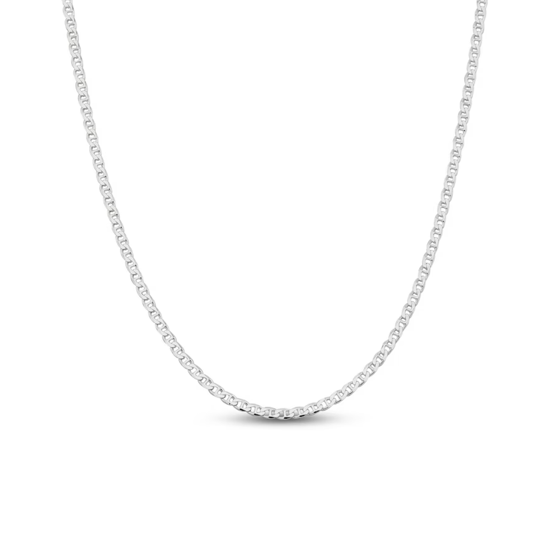 Silver Cuban Necklace Silver Chain 4mm