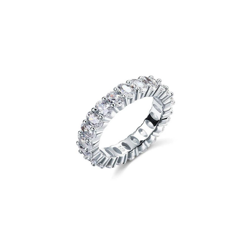Coco Band-Ring aus Sterlingsilber mit Zirkonia
