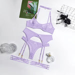 The Jade 4 Piece Mesh Underwear Set