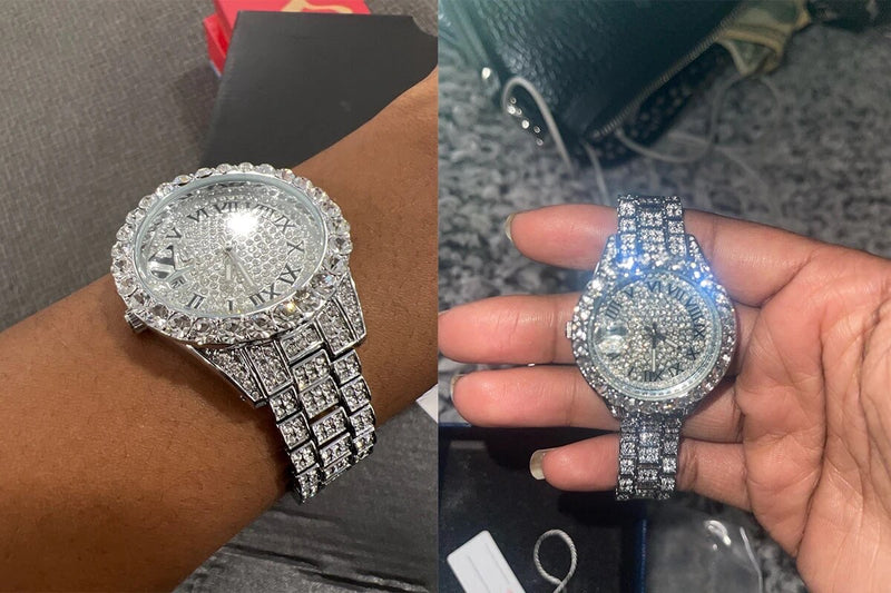 The Miami Silver Iced Diamond Luxe Watch