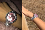 The Miami Pink Iced Diamond Luxe Watch