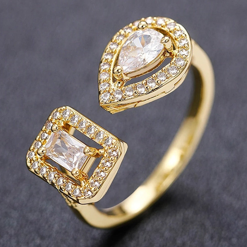 Adore Double Stone Adjustable RING
