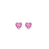 Love Pink Heart Shaped Stud Earrings