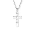 Esme Zirconia Silver Cross