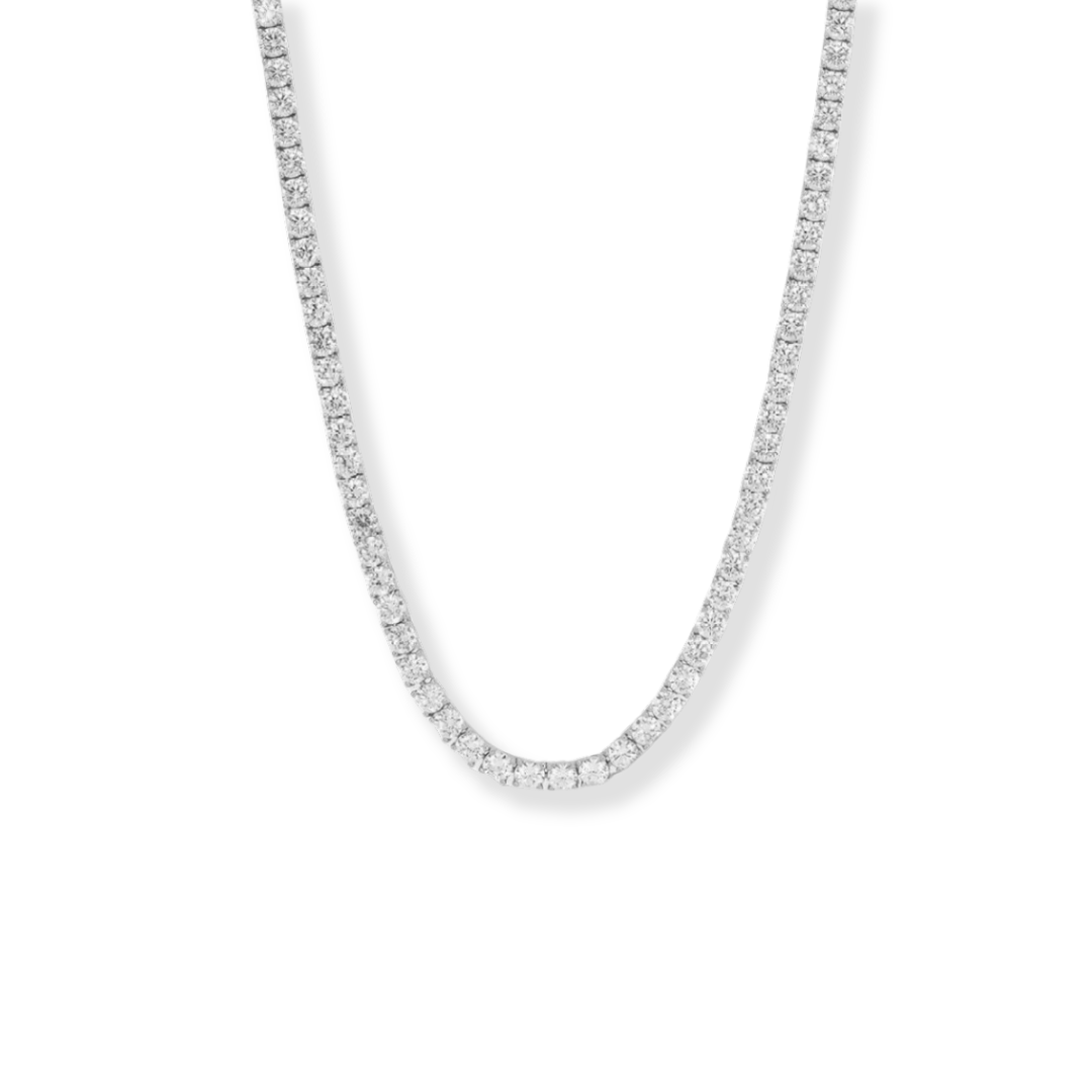 Angel Silver Zirconia Tennis Chain Necklace