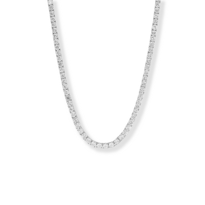 Angel Silver Zirconia Tennis Chain Necklace