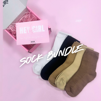 Miss Drip Premium Tones Sock Bundle x5