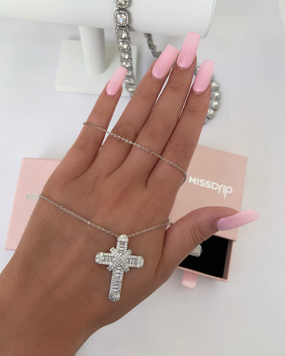 Silver Skyla Cross Necklace