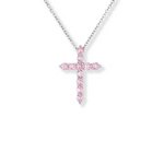 Talia Pink Cross Necklace