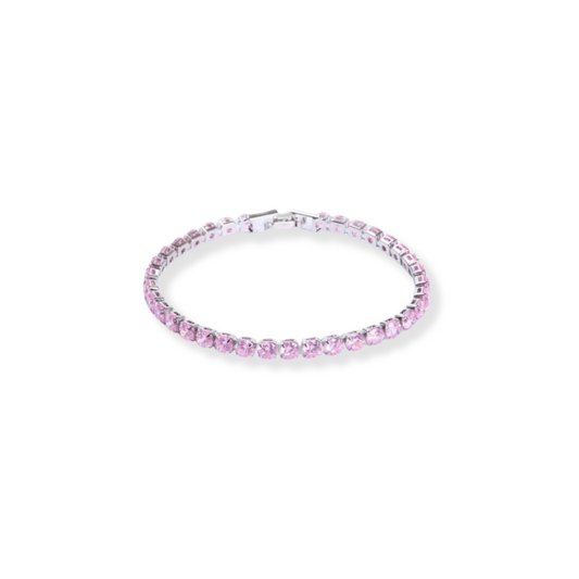 Bracelet Tennis Rosa Zircone 4MM Rose