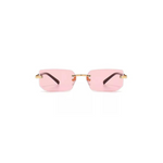 Candice Rimless Dupe Designer PINK Sunglasses