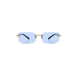 Candice Rimless Dupe Designer BLUE Sunglasses