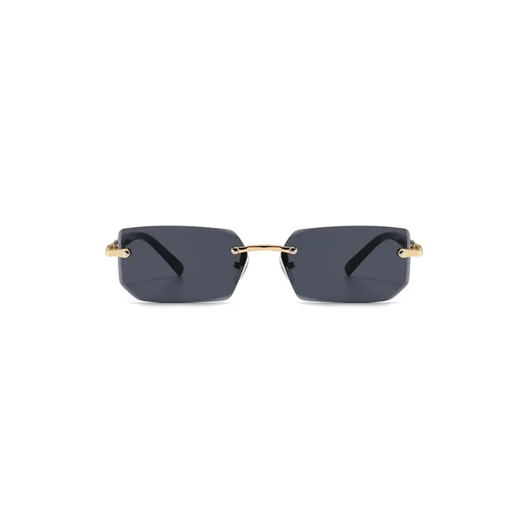 Candice Rimless Dupe Designer BLACK Sunglasses