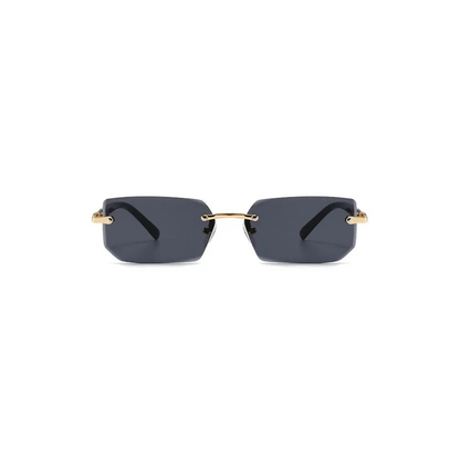 Candice Rimless Dupe Designer BLACK Sunglasses