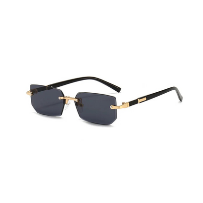 Candice Rimless Dupe Designer BLACK Sunglasses