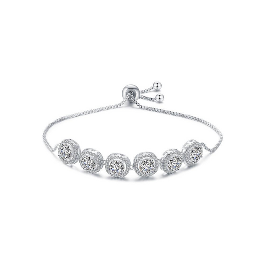 Juliet Solitaire Round Adjustable Bracelet