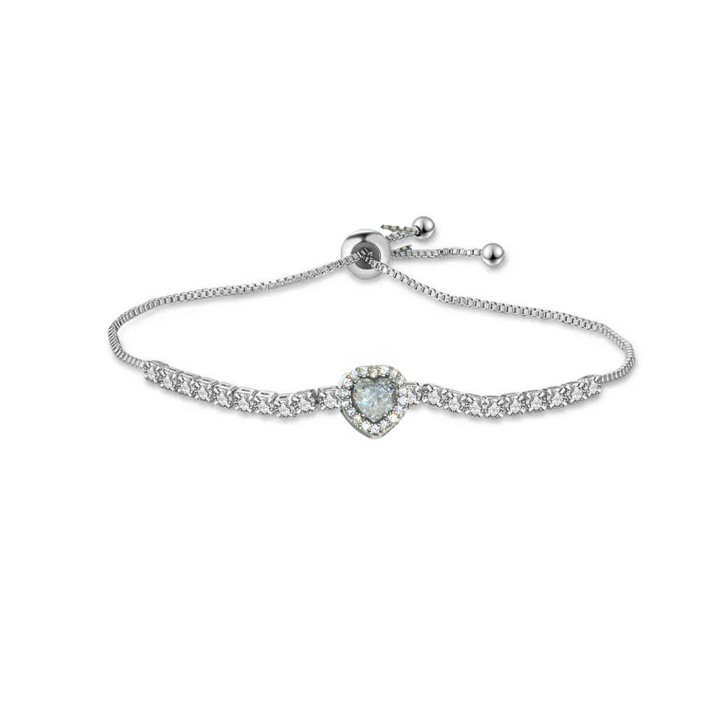 Heart Adjustable Diamante Bracelet