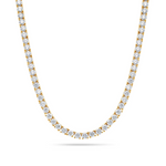 Angel Gold Zirconia Tennis Chain Necklace