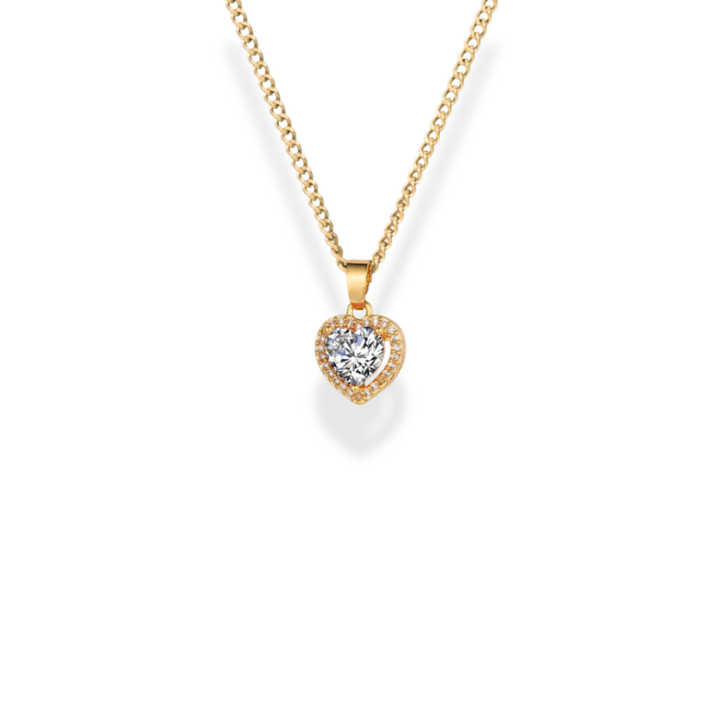 Larna Gold Heart Pendant Necklace