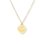 Please Return To Forever Love Heart Pendant Necklace