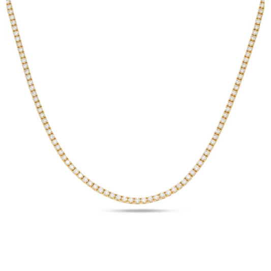 Lola Zirconia Choker Tennis Chain 4MM Gold