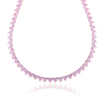 Ariana Heart Cut Zirconia CZ Tennis Chain Necklace