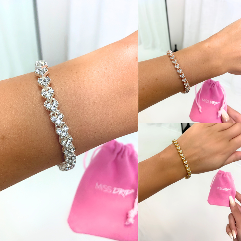 Amour Love Tennis Bracelet