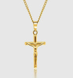 Miss Drip Gold Crucifix Pendant Necklace