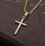 Crystal Zirconia Cross Pendant Necklace