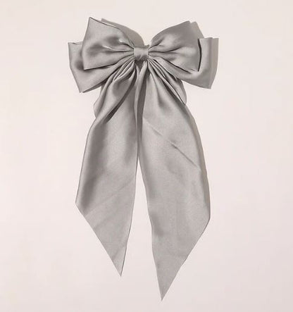 Miss Drip Large Satin Clip In Hair Bow