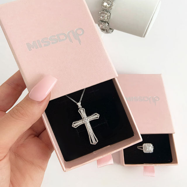 Gothic Sterling Silver Cross Necklace